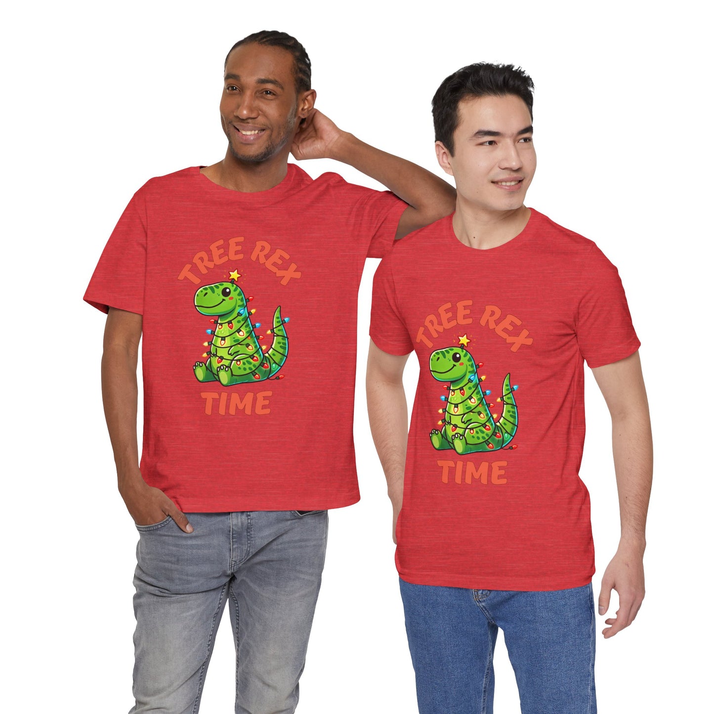 Tree Rex Time Christmas Devan - Unisex Jersey Short Sleeve Tee Super Comfy Dino T-Shirt Gift