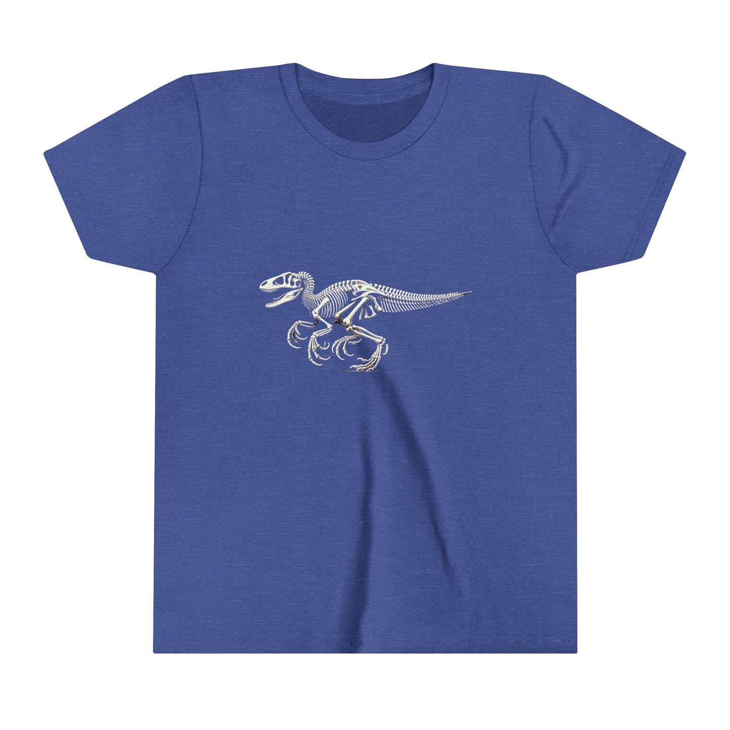 Youth Detailed Velociraptor Skeleton Tee – Fossil-Inspired Style for Dino Fans! 🦖🦴⚒️- Unisex Jersey Short Sleeve Tee Super Comfy Dino T-Shirt Gift