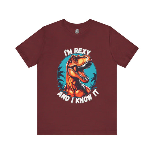 I’m Rexy and I Know It Unisex T-Shirt – Bold & Fun T-Rex Design for Dinosaur Fans Moden Style