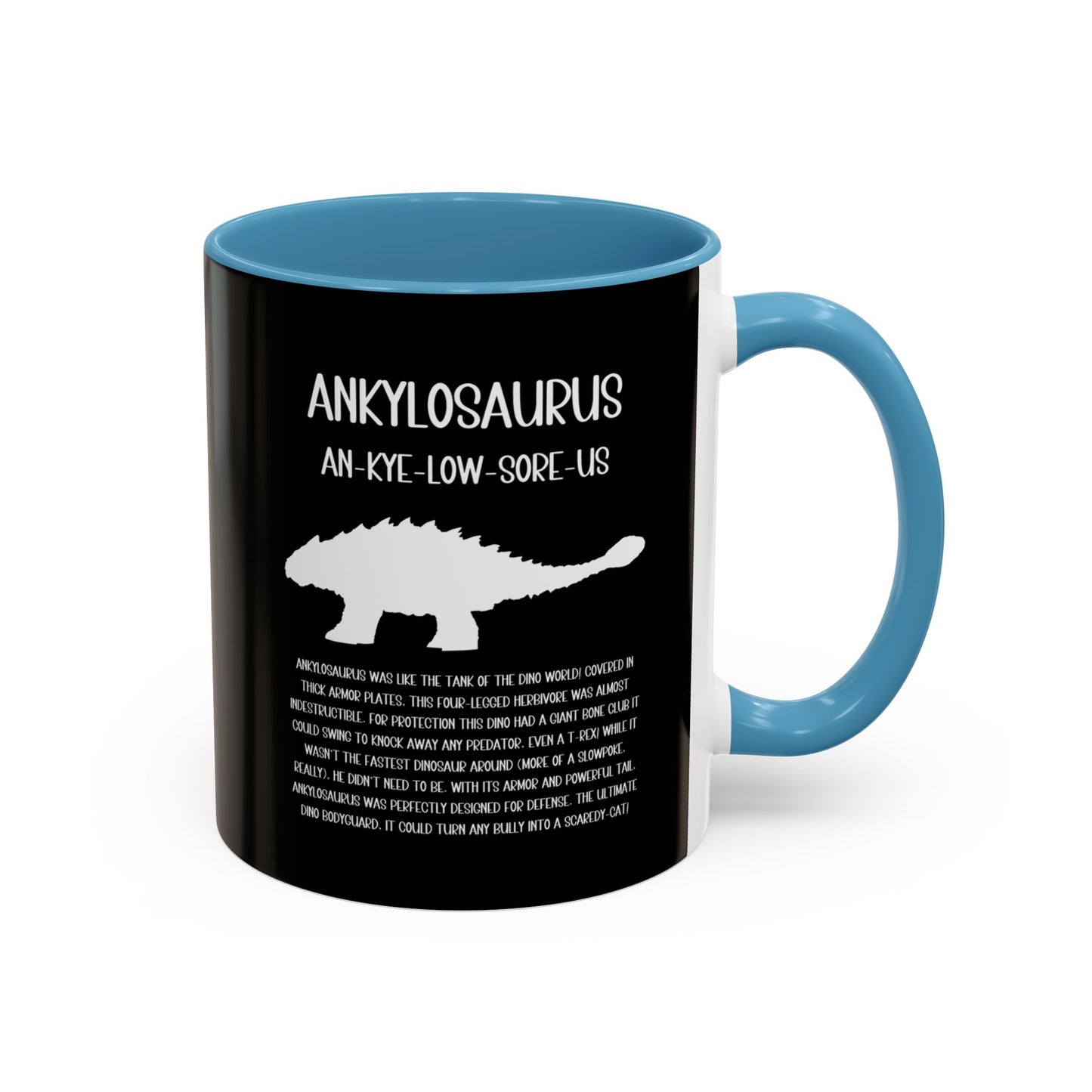 Ankylosaurus Mug with Detailed White Graphic Amazing Gift for the Dino Lovers in your life