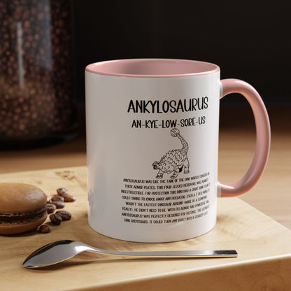 Defensive  Ankylosaurus Mug with Detailed Black Graphic Amazing Gift for the Dino Lovers in your life