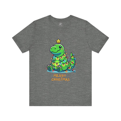 Merry Christmas - Tree Rex Jerry - Unisex Jersey Short Sleeve Tee Super Comfy Dino T-Shirt Gift