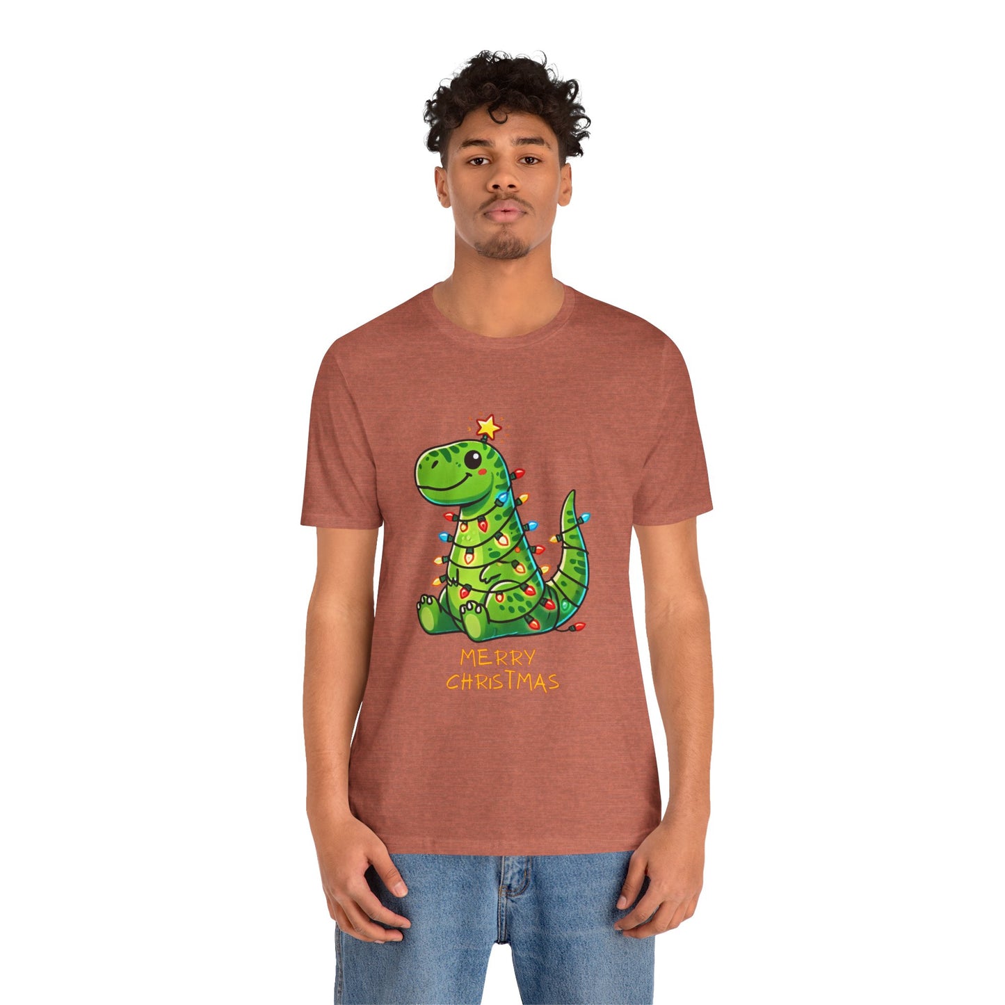 Merry Christmas - Tree Rex Devan - Unisex Jersey Short Sleeve Tee Super Comfy Dino T-Shirt Gift