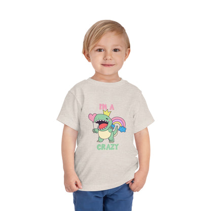 Crazy Cretaceous Cutie Toddler Size T-Shirt for kids who love dinosaurs