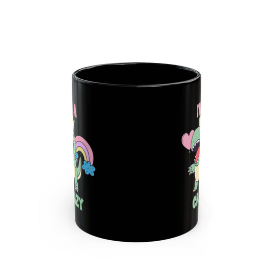 Crazy Cretaceous Cutie Black Mug (11oz, 15oz)
