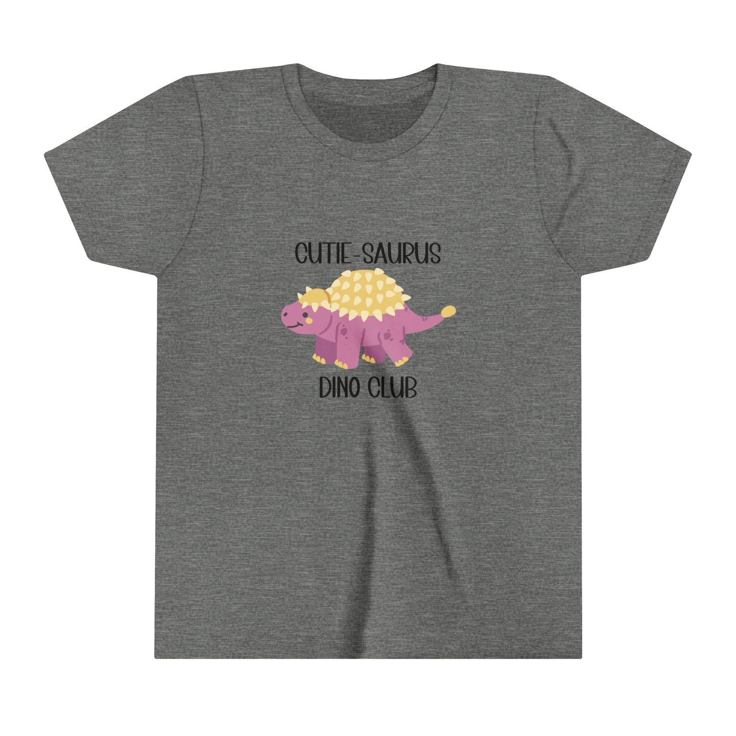 Ankylosaurus Cutie Saurus Dino Club Pink - Black Graphic - Unisex Jersey Short Sleeve Tee Super Comfy Dino T-Shirt Gift