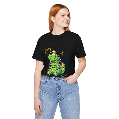 Tree Rex Merry Christmas Martin - Unisex Jersey Short Sleeve Tee Super Comfy Dino T-Shirt Gift