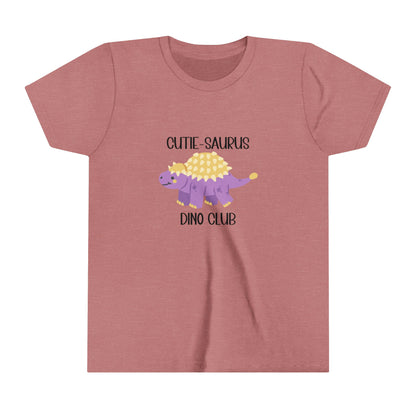 Ankylosaurus Cutie Saurus Dino Club Purple - Black Graphic - Unisex Jersey Short Sleeve Tee Super Comfy Dino T-Shirt Gift