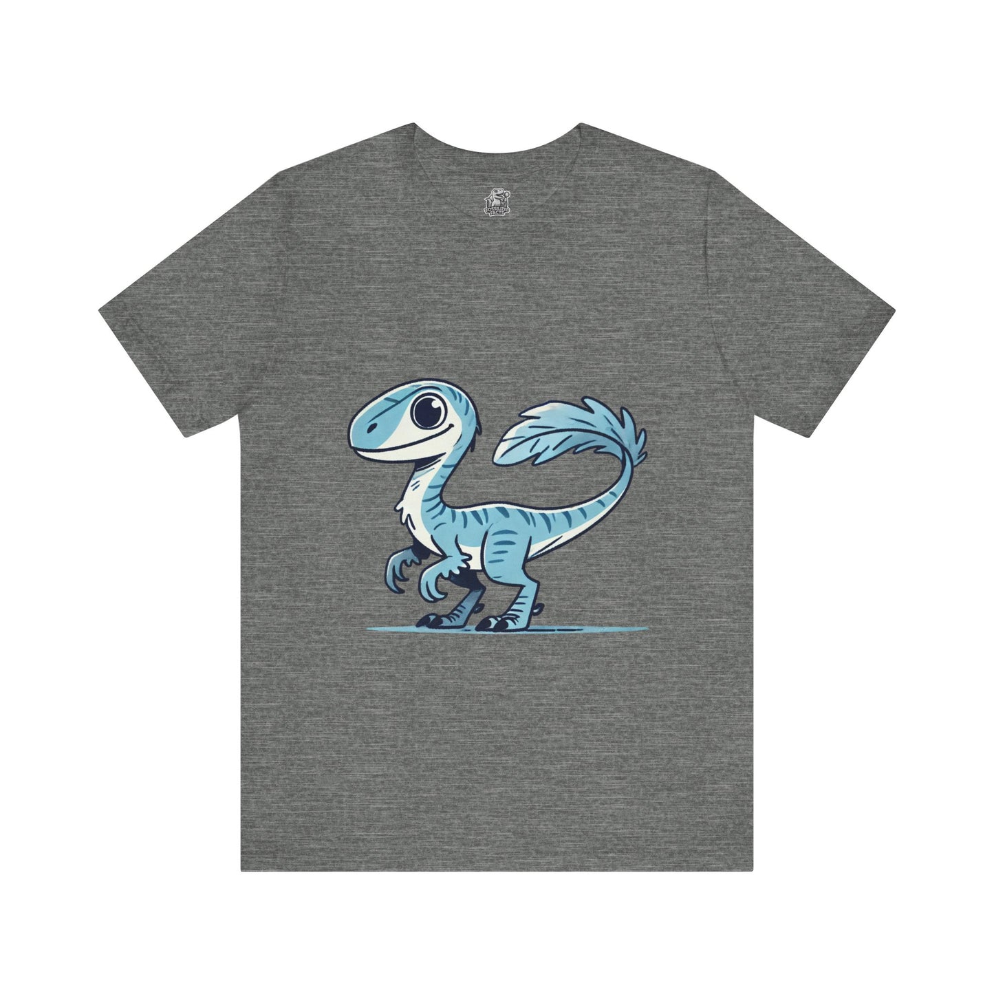 Charming Blue Velociraptor Tee – Cool Dino Style with a Playful Twist! 🦖💙❄️ - Unisex Jersey Short Sleeve Tee Super Comfy Dino T-Shirt Gift