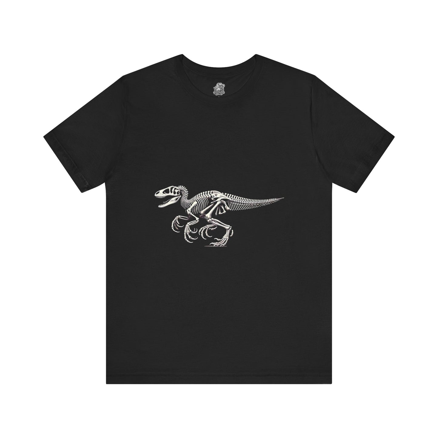 Detailed Velociraptor Skeleton Tee – Fossil-Inspired Style for Dino Fans! 🦖🦴 - Unisex Jersey Short Sleeve Tee Super Comfy Dino T-Shirt Gift