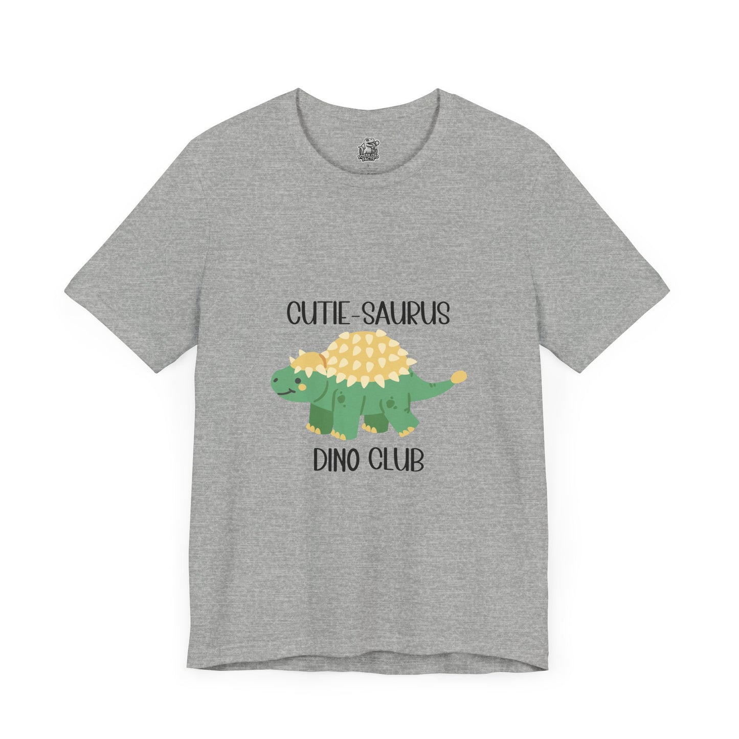 Ankylosaurus Cutie Saurus Dino Club Green - Black Graphic - Unisex Jersey Short Sleeve Tee Super Comfy Dino T-Shirt Gift