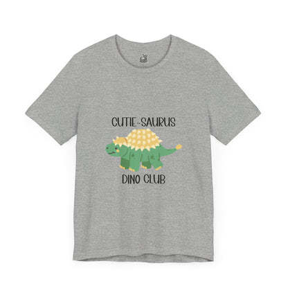 Ankylosaurus Cutie Saurus Dino Club Green - Black Graphic - Unisex Jersey Short Sleeve Tee Super Comfy Dino T-Shirt Gift