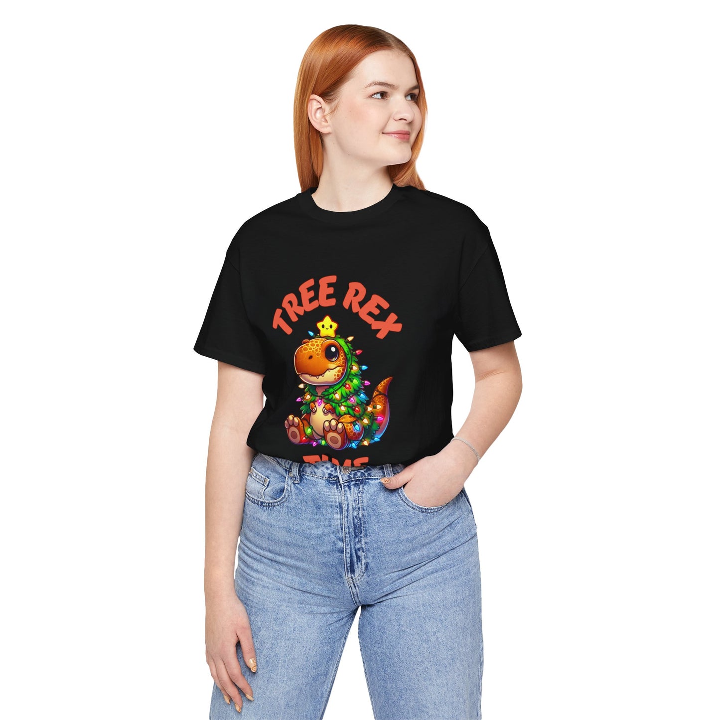 Tree Rex Time Christmas Kevin - Unisex Jersey Short Sleeve Tee Super Comfy Dino T-Shirt Gift