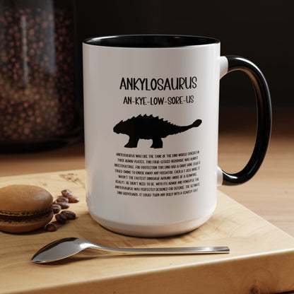 Ankylosaurus Mug with Detailed Black Graphic Amazing Gift for the Dino Lovers in your life