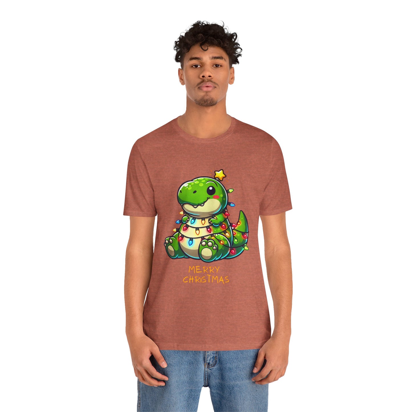 Merry Christmas - Tree Rex Larry- Unisex Jersey Short Sleeve Tee Super Comfy Dino T-Shirt Gift