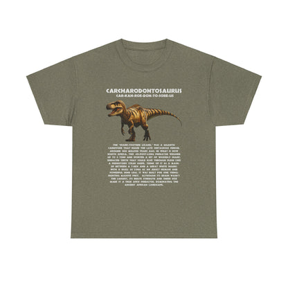 Jurassic Style - Carcharodontosaurus Dinosaur Unisex Heavy Cotton Tee