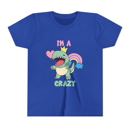 Crazy Cretaceous Cutie Youth Size T-Shirt for kids who love dinosaurs
