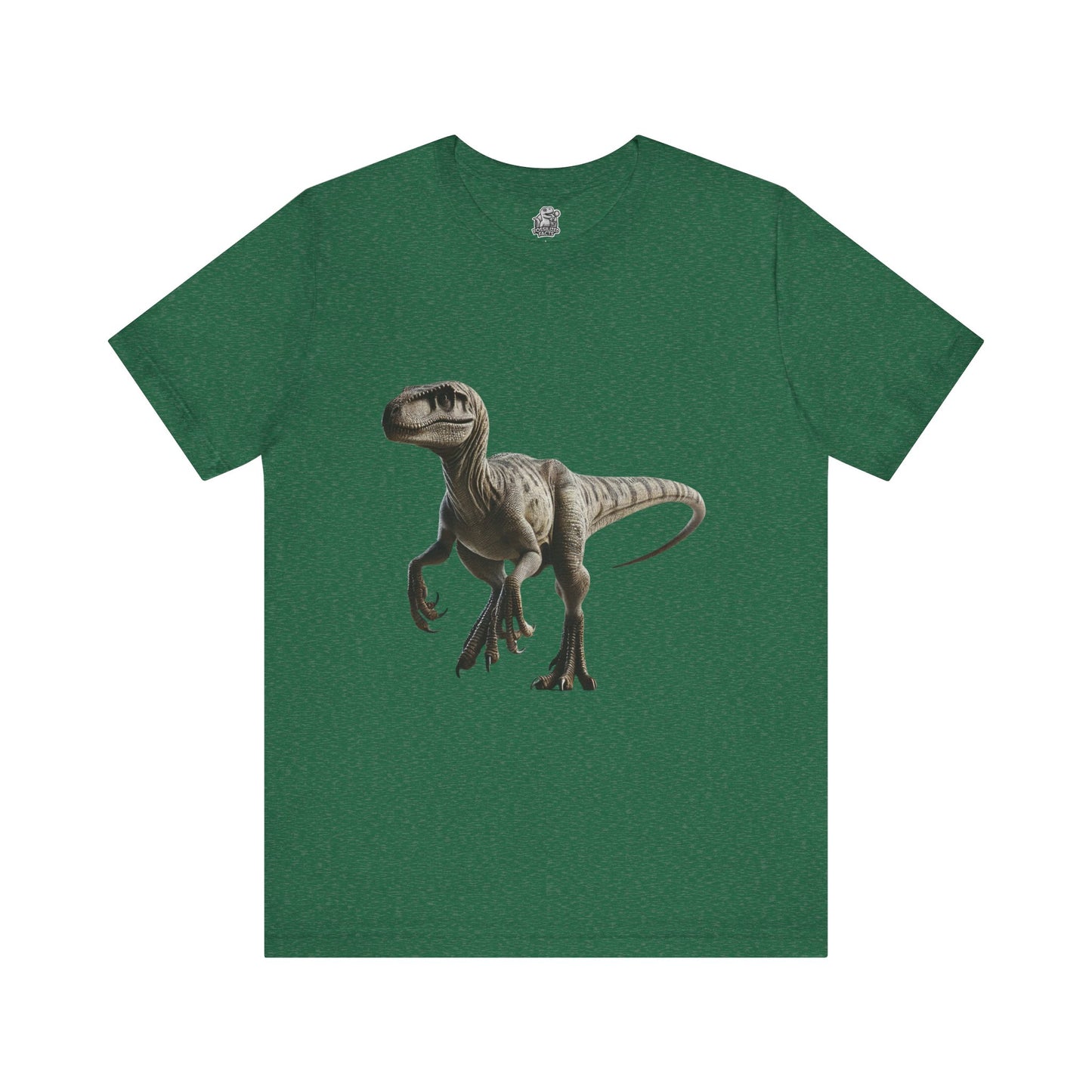 Brown Tone Theatrical Velociraptor - Unisex Jersey Short Sleeve Tee Super Comfy Dino T-Shirt Gift