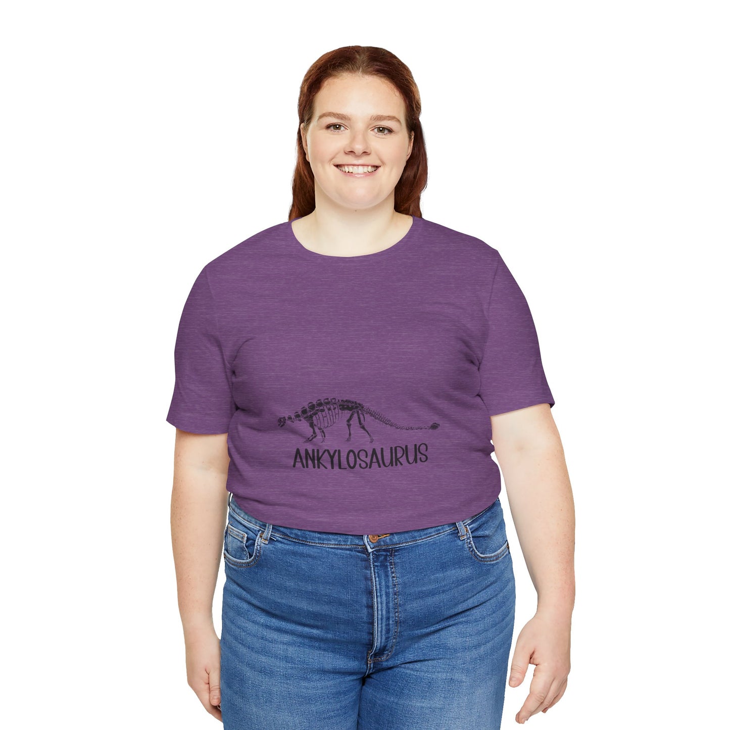 Fossil Ankylosaurus Black Graphic - Unisex Jersey Short Sleeve Tee Super Comfy Dino T-Shirt Gift