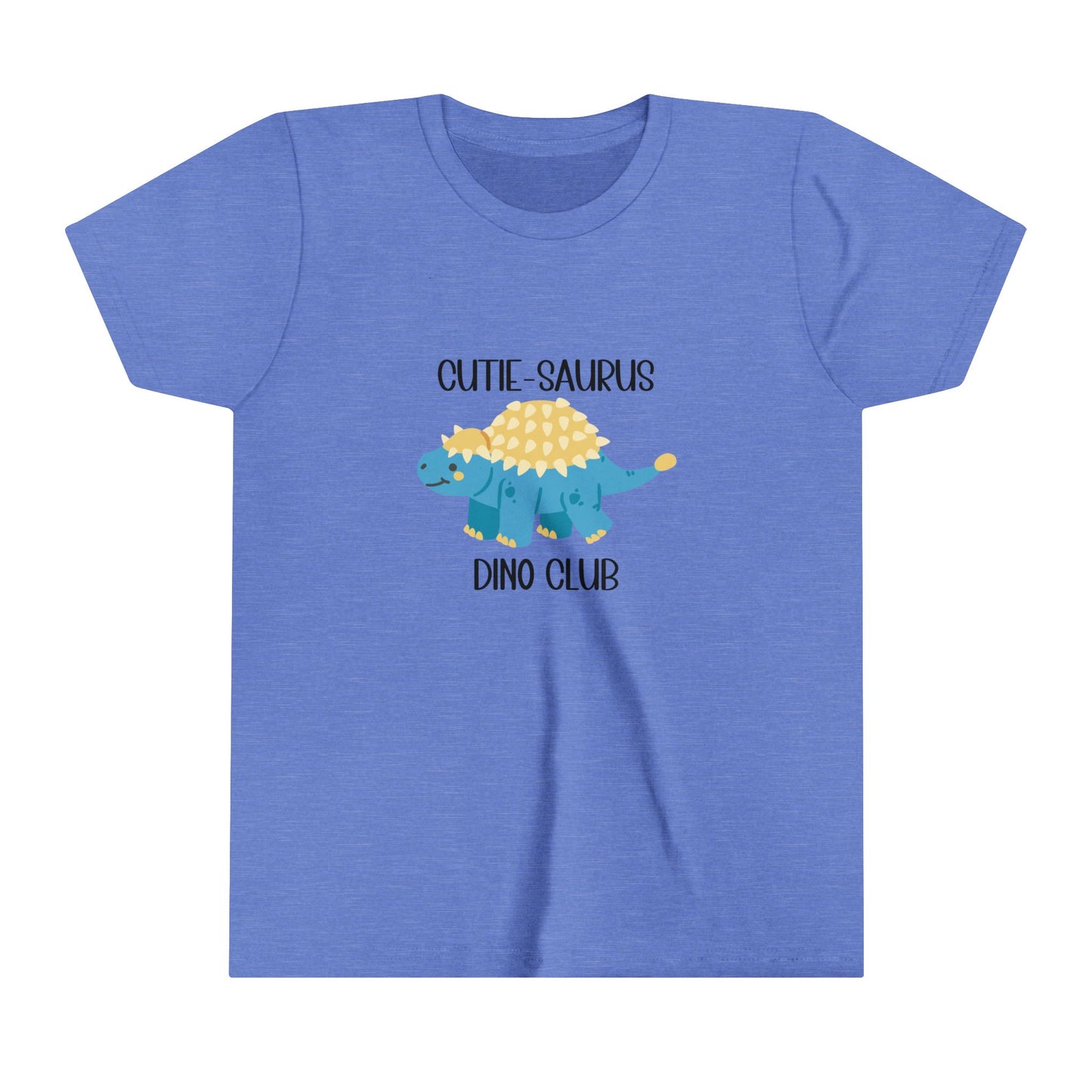 Youth Ankylosaurus Cutie Saurus Dino Club Blue - Black Graphic - Unisex Jersey Short Sleeve Tee Super Comfy Dino T-Shirt Gift