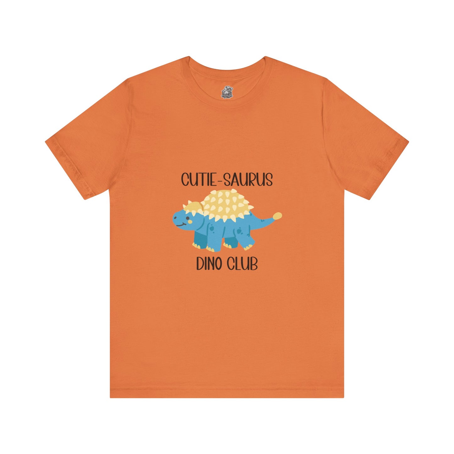 Ankylosaurus Cutie Saurus Dino Club Blue - Black Graphic - Unisex Jersey Short Sleeve Tee Super Comfy Dino T-Shirt Gift