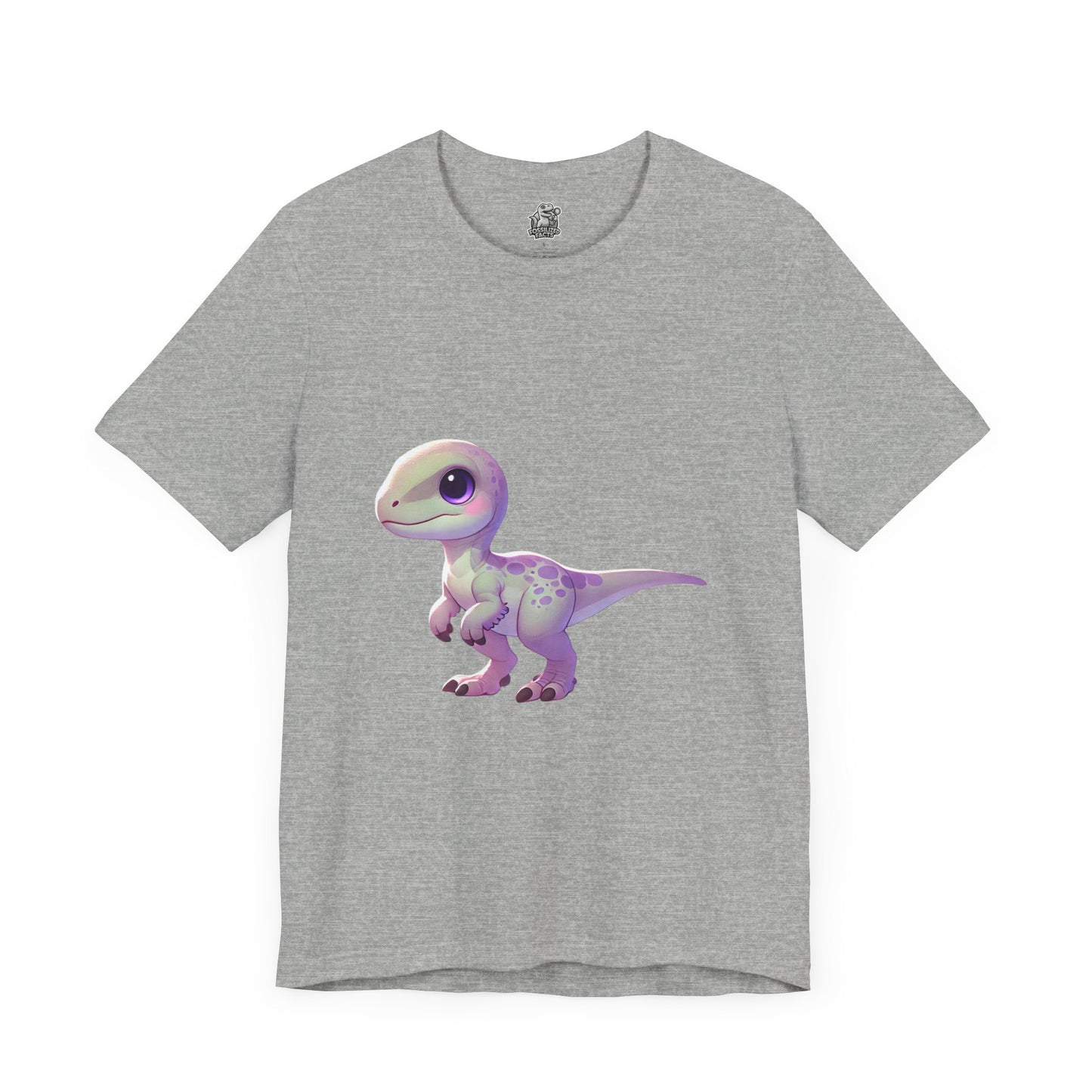 Pastel Baby Velociraptor Tee – Soft & Sweet Dino Style in Lavender! 🦖💜🌸 - Unisex Jersey Short Sleeve Tee Super Comfy Dino T-Shirt Gift