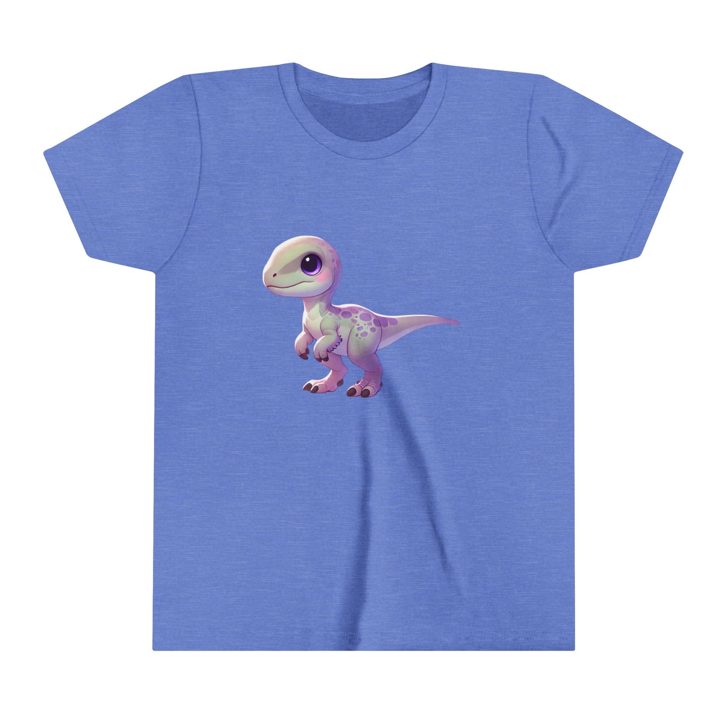 Youth Pastel Baby Velociraptor Tee – Soft & Sweet Dino Style in Lavender! 🦖💜🌸 - Unisex Jersey Short Sleeve Tee Super Comfy Dino T-Shirt Gift