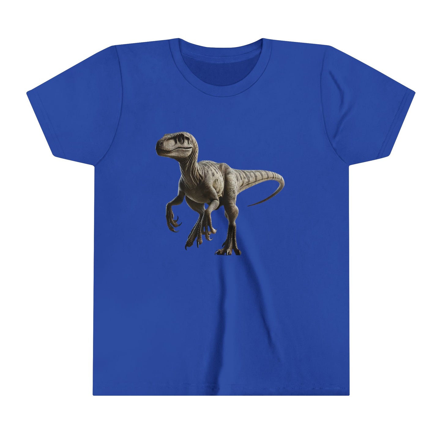 Youth Realistic Velociraptor T-Shirt – Fierce Style for Dinosaur Enthusiasts 🦖 - Unisex Jersey Short Sleeve Tee Super Comfy Dino T-Shirt Gift