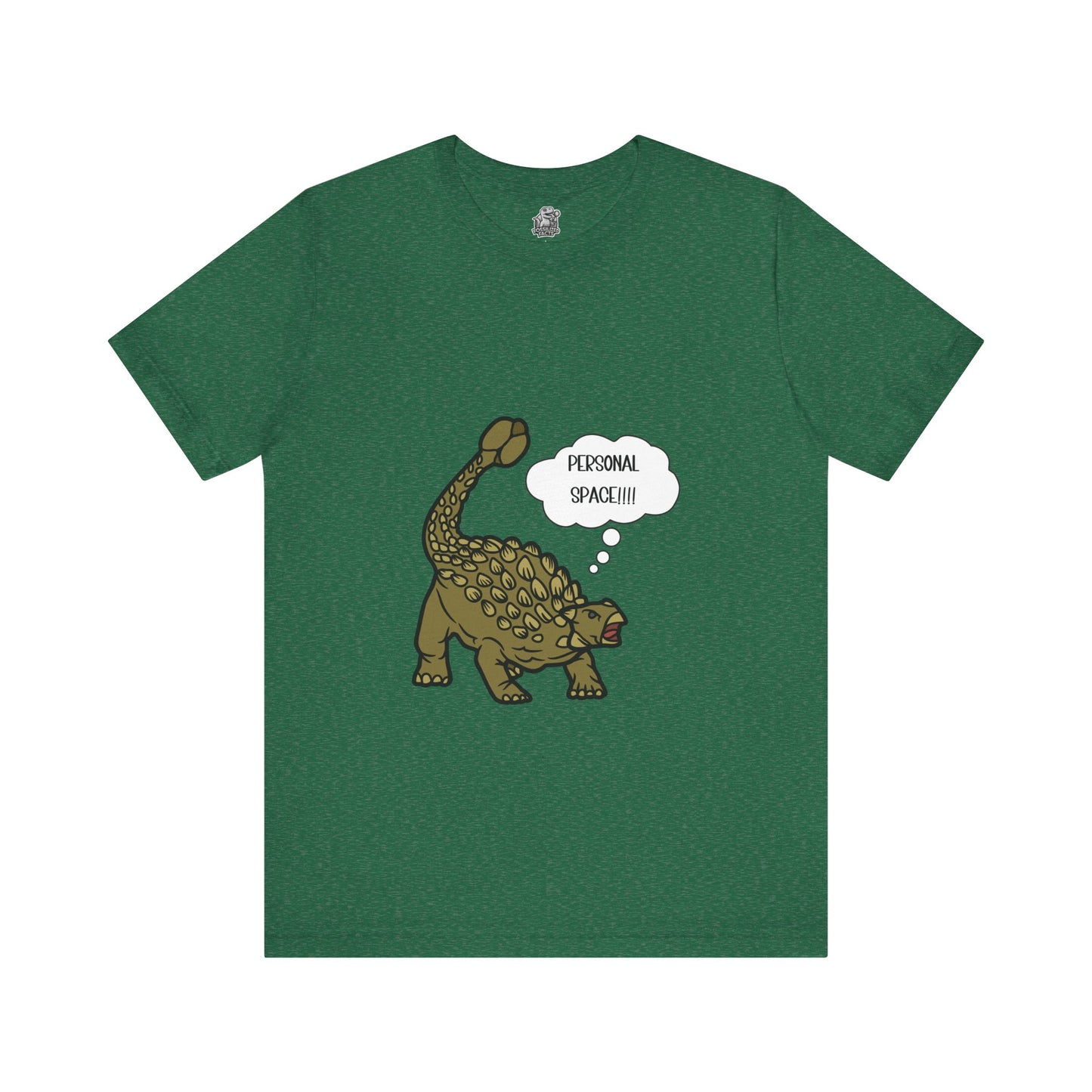 Ankylosaurus Personal Space Graphic - Unisex Jersey Short Sleeve Tee Super Comfy Dino T-Shirt Gift