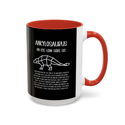 Polygon Ankylosaurus Mug with Detailed White Graphic Amazing Gift for the Dino Lovers in your life