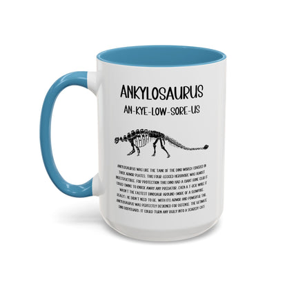 Fossil Ankylosaurus Mug with Detailed Black Graphic Amazing Gift for the Dino Lovers in your life