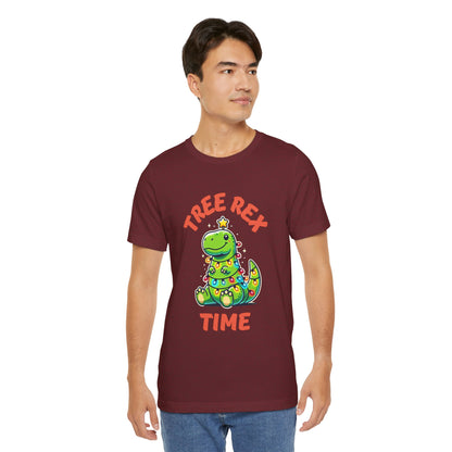 Tree Rex Time Christmas Martin - Unisex Jersey Short Sleeve Tee Super Comfy Dino T-Shirt Gift