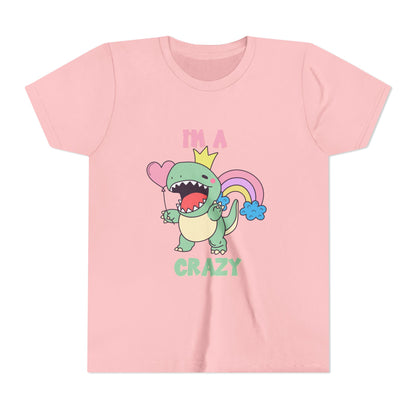 Crazy Cretaceous Cutie Youth Size T-Shirt for kids who love dinosaurs