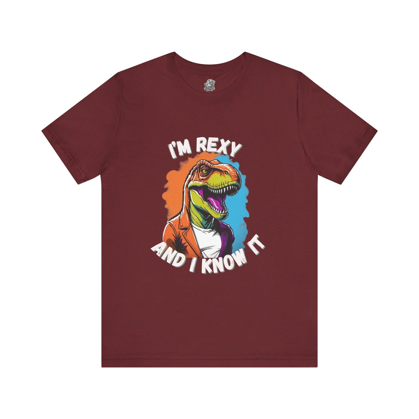 Vibrant Rex – I’m Rexy and I Know It Unisex T-Shirt with Bold Colors & T-Rex Swagger Unisex