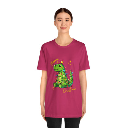 Tree Rex Merry Christmas Devan - Unisex Jersey Short Sleeve Tee Super Comfy Dino T-Shirt Gift