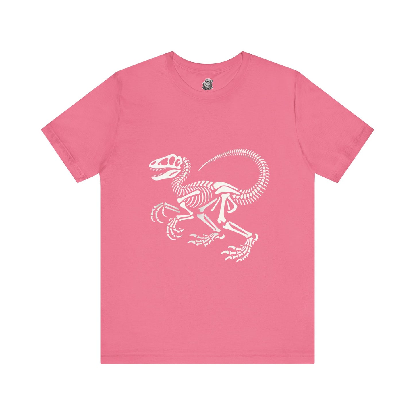 Classic Velociraptor Skeleton Tee – Bold Fossil Design for Dino Fans! 🦖🦴⚒️ - Unisex Jersey Short Sleeve Tee Super Comfy Dino T-Shirt Gift