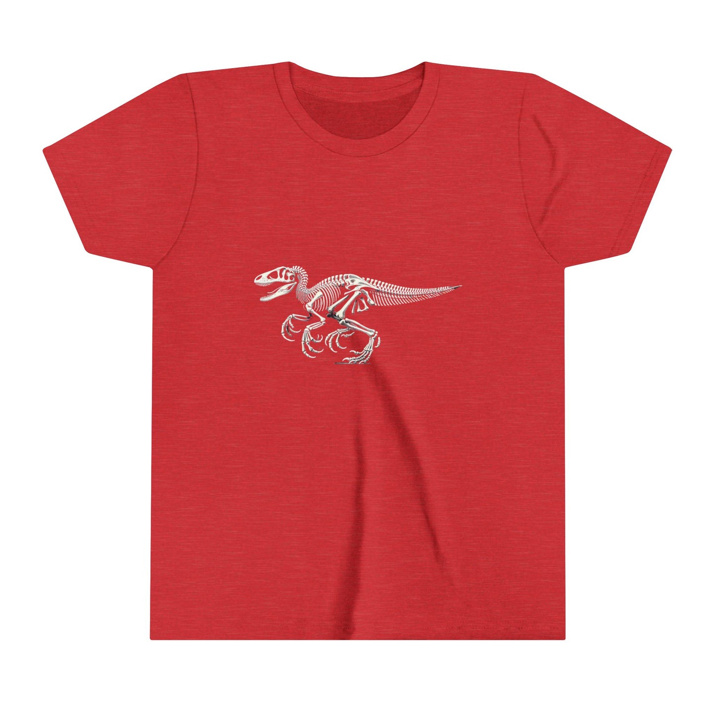 Youth Detailed Velociraptor Skeleton Tee – Fossil-Inspired Style for Dino Fans! 🦖🦴⚒️- Unisex Jersey Short Sleeve Tee Super Comfy Dino T-Shirt Gift