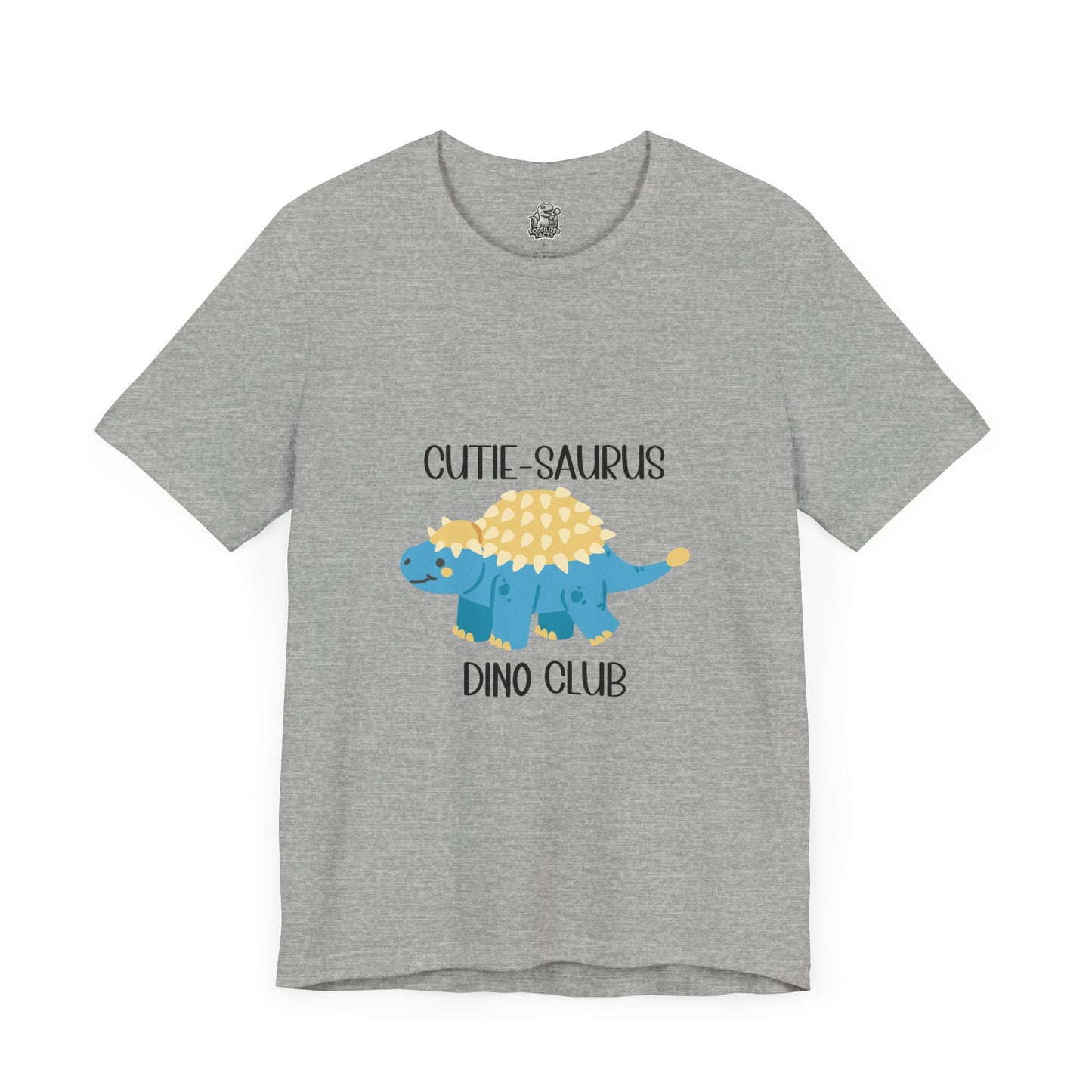 Ankylosaurus Cutie Saurus Dino Club Blue - Black Graphic - Unisex Jersey Short Sleeve Tee Super Comfy Dino T-Shirt Gift