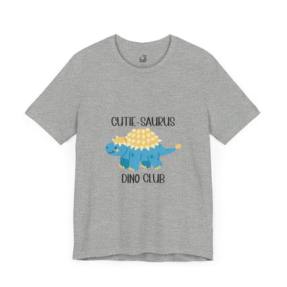 Ankylosaurus Cutie Saurus Dino Club Blue - Black Graphic - Unisex Jersey Short Sleeve Tee Super Comfy Dino T-Shirt Gift