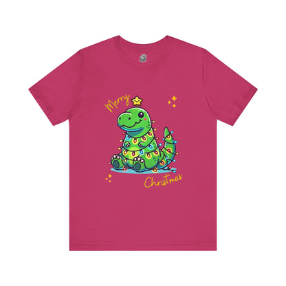 Tree Rex Merry Christmas Jerry - Unisex Jersey Short Sleeve Tee Super Comfy Dino T-Shirt Gift