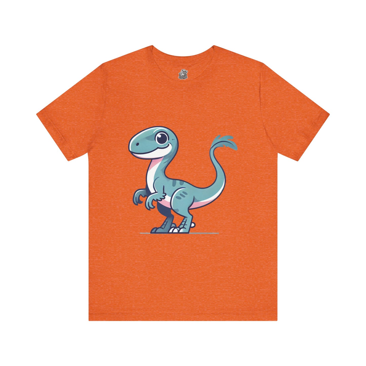 Adorable Blue Cartoon Cartoon Velociraptor - Unisex Jersey Short Sleeve Tee Super Comfy Dino T-Shirt Gift