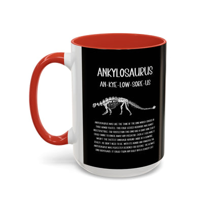 Fossil Ankylosaurus Mug with Detailed White Graphic Amazing Gift for the Dino Lovers in your life