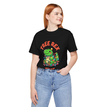 Tree Rex Time Christmas Kerry - Unisex Jersey Short Sleeve Tee Super Comfy Dino T-Shirt Gift