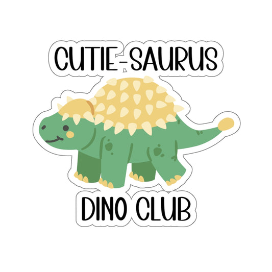 Ankylosaurus Cutie Saurus Dino Club Green -  Amazing Kiss-Cut Sticker Gift to dino decorate any surface