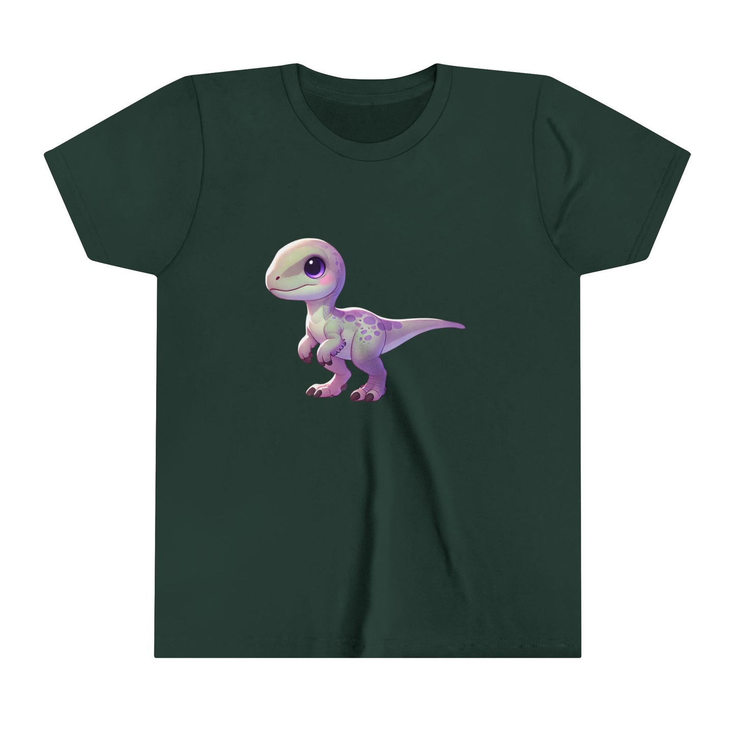 Youth Pastel Baby Velociraptor Tee – Soft & Sweet Dino Style in Lavender! 🦖💜🌸 - Unisex Jersey Short Sleeve Tee Super Comfy Dino T-Shirt Gift