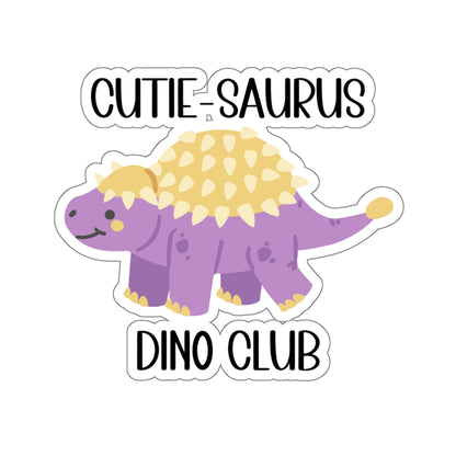 Ankylosaurus Cutie Saurus Dino Club Purple -  Amazing Kiss-Cut Sticker Gift to dino decorate any surface