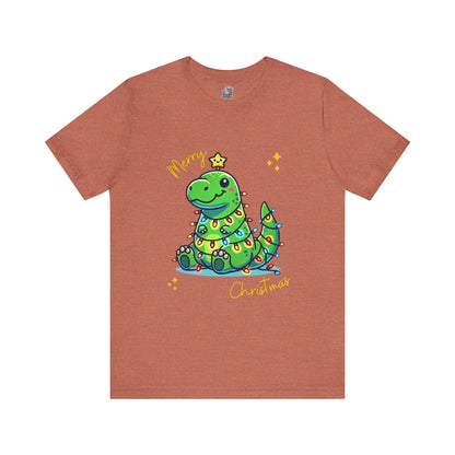 Tree Rex Merry Christmas Jerry - Unisex Jersey Short Sleeve Tee Super Comfy Dino T-Shirt Gift