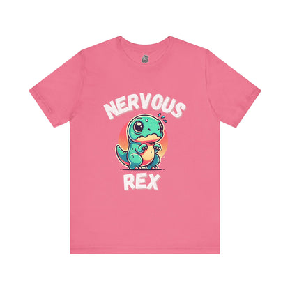 Nervous Rex Unisex T-Shirt – Cute & Funny Unisex Dinosaur Tee for All Dino Lovers