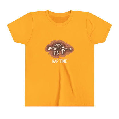 Youth Ankylosaurus Nap Time Graphic - Unisex Jersey Short Sleeve Tee Super Comfy Dino T-Shirt Gift