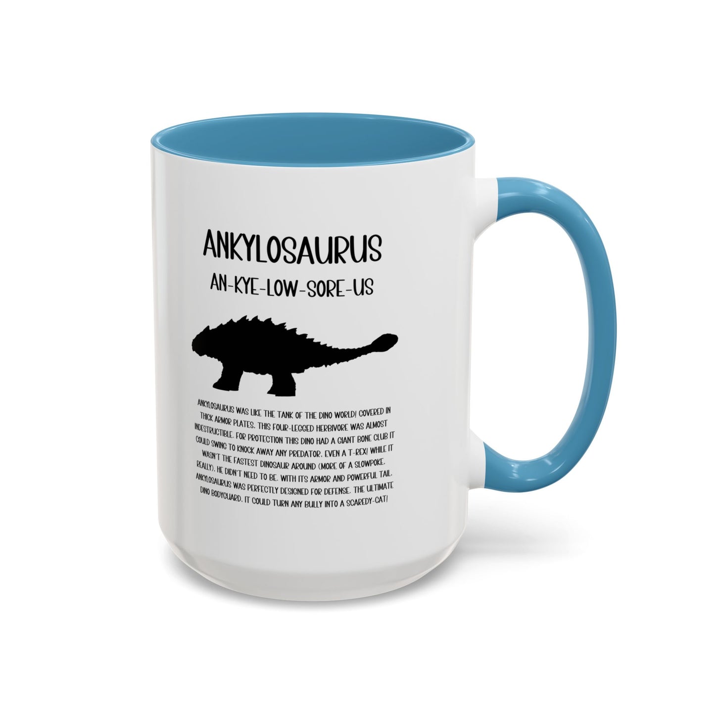 Ankylosaurus Mug with Detailed Black Graphic Amazing Gift for the Dino Lovers in your life